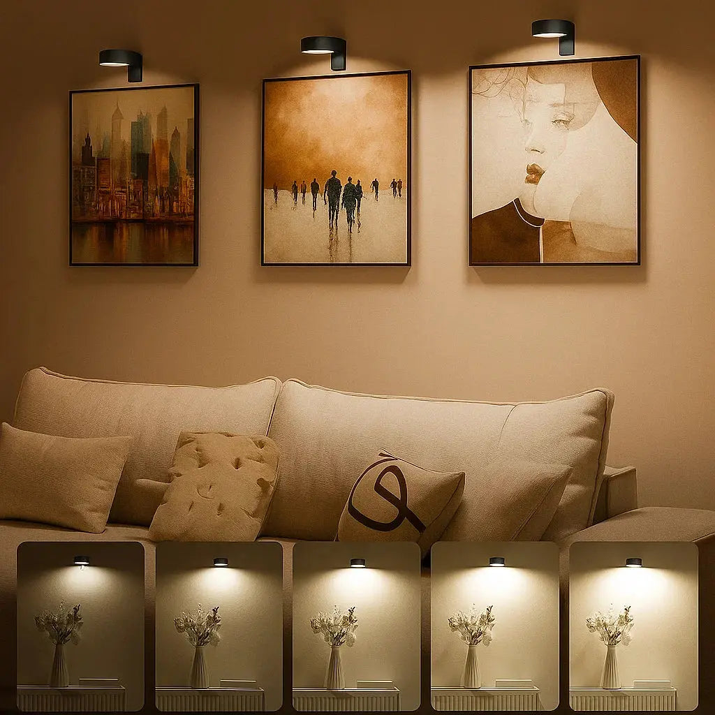 Convert Any Photo Into Art – Gallery Lighting Without Drills & Cable-Free Installation