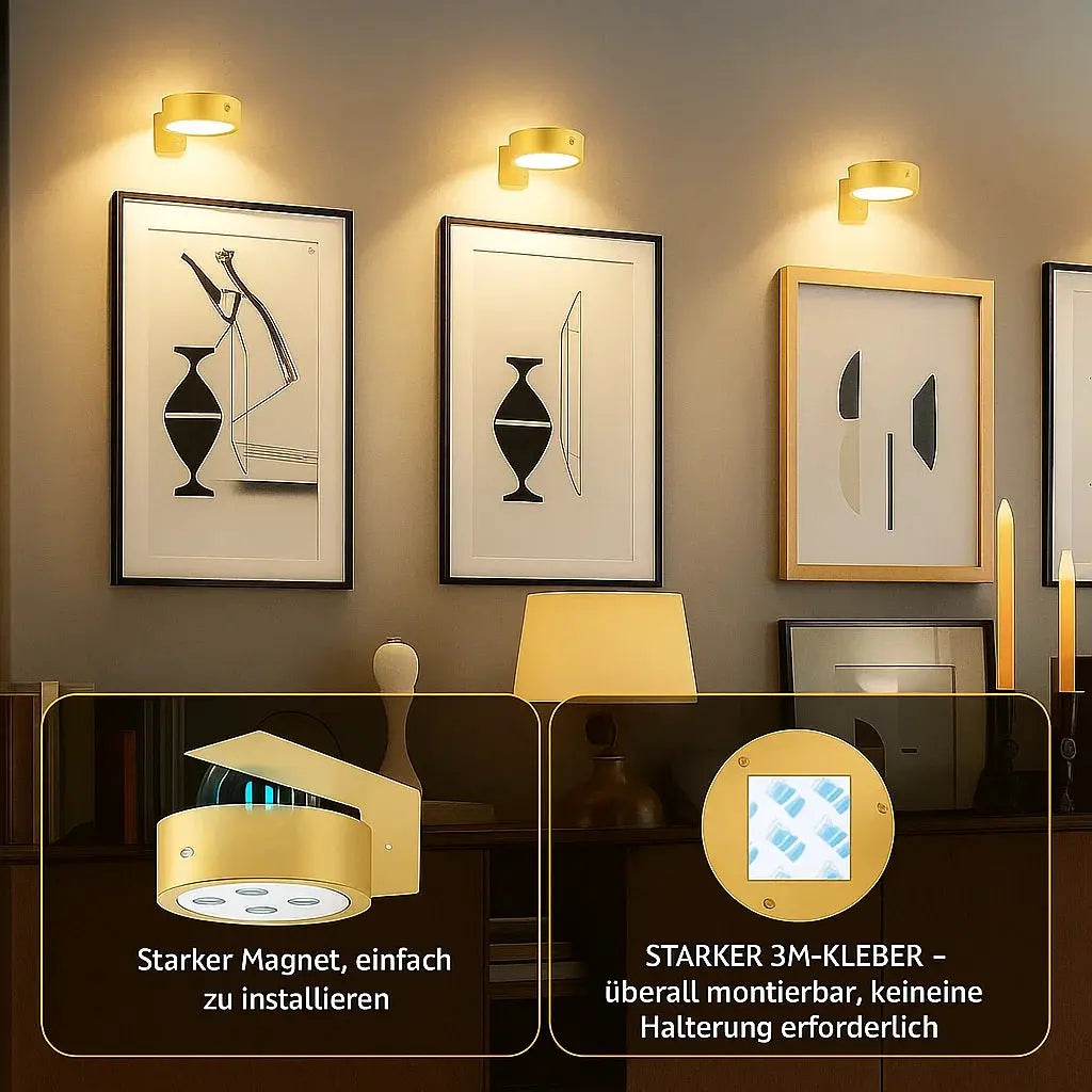 Convert Any Photo Into Art – Gallery Lighting Without Drills & Cable-Free Installation
