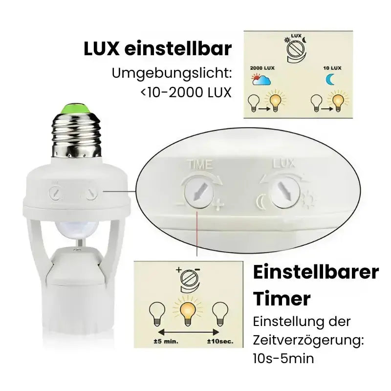1+1 Free Smart Motion Detector with Adjustable Timer and Light Sensor