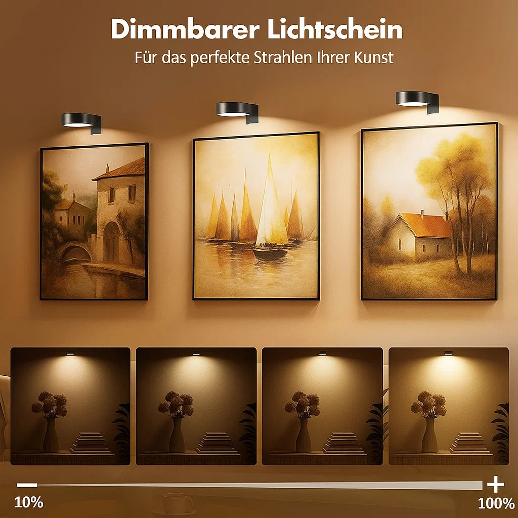 Convert Any Photo Into Art – Gallery Lighting Without Drills & Cable-Free Installation